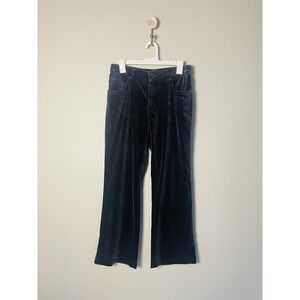 VTG Ralph Lauren Blue Velvet Nicole Flare Leg Pants. Size 4. Career. Y2K.